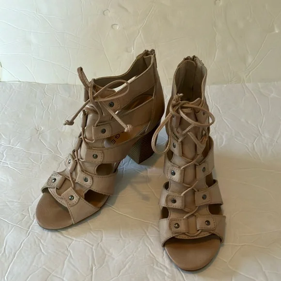 Rampage Valerie ankle blush heel shoes Sz 7M - Picture 1 of 10